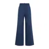 Gabriela Hearst Womens Denim Norman Wide-leg High-rise Cotton And Linen Trousers In Blue