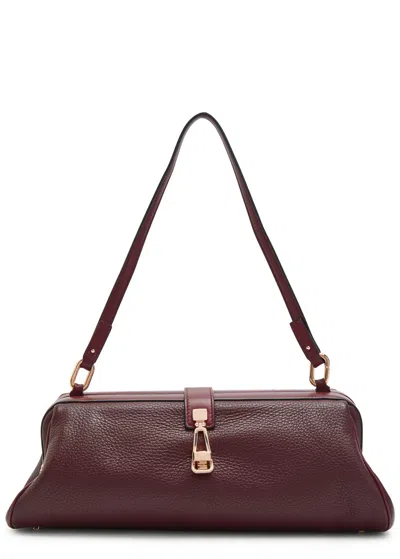 Gabriela Hearst Paola Grained Leather Clutch In Brown