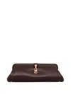Gabriela Hearst Paola Leather Clutch In Red