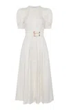 Gabriela Hearst Patricia Belted Linen Maxi Dress In Multi