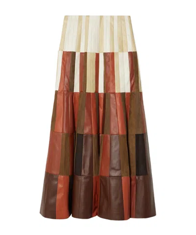Gabriela Hearst Patterned Skirt In Brown