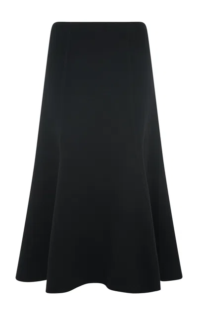 Gabriela Hearst Patterson Midi Skirt In Black Double-face Recycled Cashmere