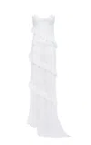 Gabriela Hearst Pearce Slip Maxi Dress In Ivory Multi Speckle Silk Georgette In Ivory