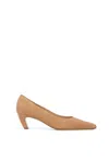 Gabriela Hearst Peggy Pump In Dark Camel Suede In Dark Camel