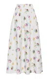 Gabriela Hearst Penelope Linen Maxi Skirt In White