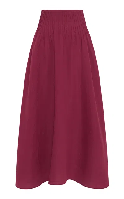 GABRIELA HEARST PENELOPE LINEN MIDI SKIRT