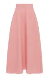 Gabriela Hearst Penelope Midi Skirt In Rosa Aloe Linen In Pink