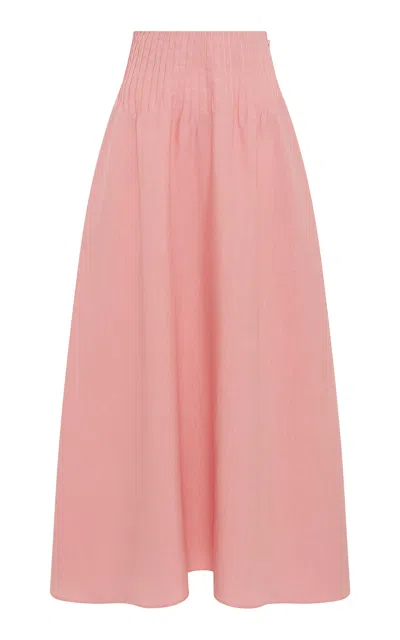 GABRIELA HEARST PENELOPE LINEN MIDI SKIRT