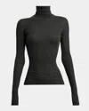 Gabriela Hearst Peppe Cashmere Silk Turtleneck Sweater In Black