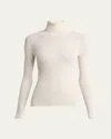 Gabriela Hearst Peppe Cashmere Silk Turtleneck Sweater In White