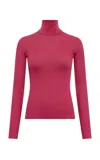 Gabriela Hearst Peppe Cashmere-silk Turtleneck Top In Pink