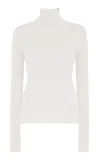 Gabriela Hearst Peppe Knit Turtleneck In Ivory Cashmere Silk In White