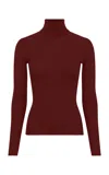 Gabriela Hearst Costa Knit Turtleneck In Bordeaux Cashmere Silk In Neutral