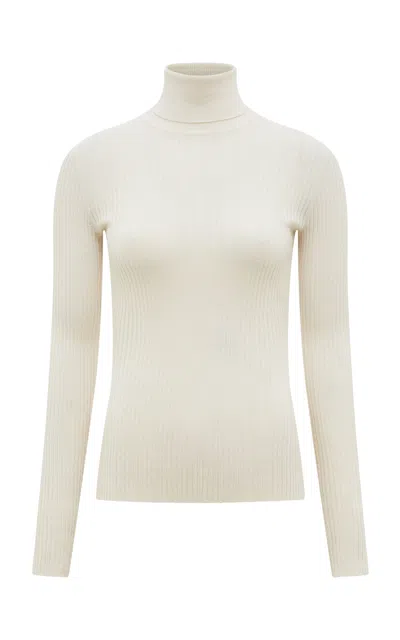 Gabriela Hearst Peppe Wool-silk Turtleneck In White