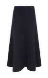 Gabriela Hearst Peres Knit Midi Skirt In Dip Dye Sky Blue Welfat Cashmere In Dip Dye Sky Blue