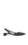 Gabriela Hearst Perro Braided Slingback Shoe In Black Leather In Black