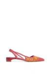 Gabriela Hearst Perro Braided Slingback Shoe In Pink Multi Leather In Pink Multi