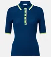 Gabriela Hearst Perro Cashmere And Silk Polo Shirt In Blue