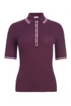 Gabriela Hearst Perro Polo Top In Italian Plum