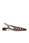 Gabriela Hearst Perro Braided Slingback Shoe In Chocolate Multi Leather In Chocolate Multi