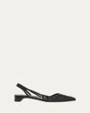 Gabriela Hearst Perro Braided Slingback Shoe In Black Leather In Black