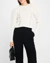 Gabriela Hearst Petersburg Cashmere Cable Knit Puff-sleeve Sweater In Ivory