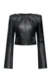 Gabriela Hearst Phanes Leather Moto Jacket In Black