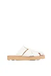 Gabriela Hearst Phaon Slide Sandal In Cream Leather In Cream
