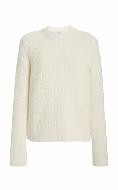 GABRIELA HEARST PHILIPPE KNIT SWEATER IN IVORY CASHMERE BOUCLE