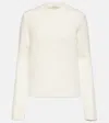 Gabriela Hearst Philippe Wool And Silk Bouclé Sweater In White