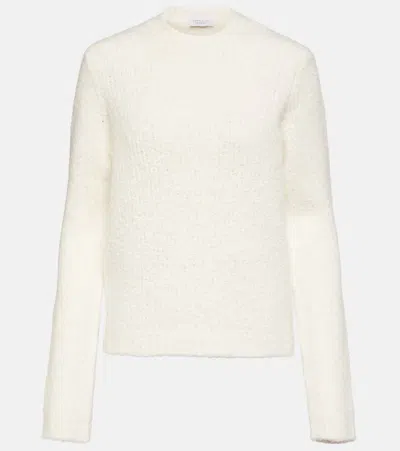 Gabriela Hearst Philippe Wool And Silk Bouclé Sweater In White