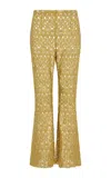 Gabriela Hearst Phoenix Lace Silk-cotton Flared Pants In Neutral