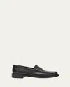 Gabriela Hearst Pierre Loafer In Black Textured Leather In Multi