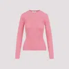GABRIELA HEARST PINK BROWING KNIT CASHMERE PULLOVER