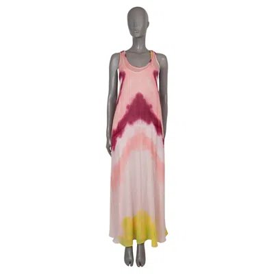 Pre-owned Gabriela Hearst Pink Cashmere 2024 Niki Tie-dye Maxi Dress 38 Xs