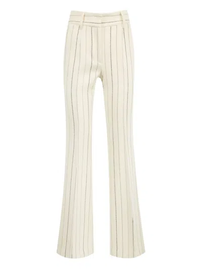 Gabriela Hearst Pinstripe Flare Trousers In Neutral