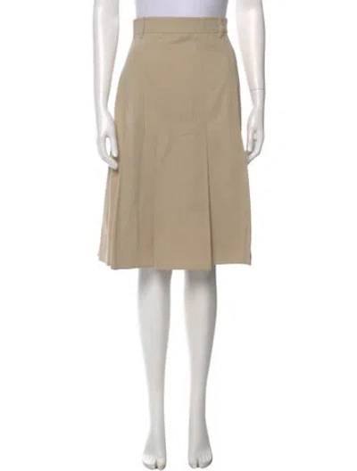 Pre-owned Gabriela Hearst Pleated Accents Knee-length Skirt In Neutral