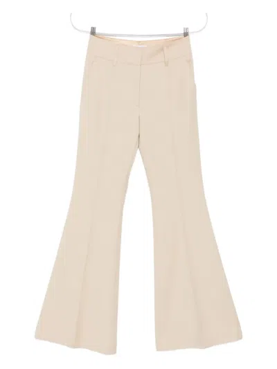 Gabriela Hearst Pleated Flared Trousers In Neutral