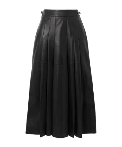Gabriela Hearst Pleated Midi Skirt In Black
