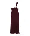 Gabriela Hearst Pleated One-shoulder Dress In Brown