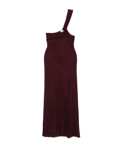 GABRIELA HEARST PLEATED ONE-SHOULDER DRESS
