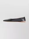 Gabriela Hearst Pointed Toe Ballerina Shoes With Metallic Accent In Black