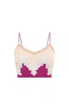 Gabriela Hearst Pollyx Bra In Raspberry Silk Georgette In Raspberry