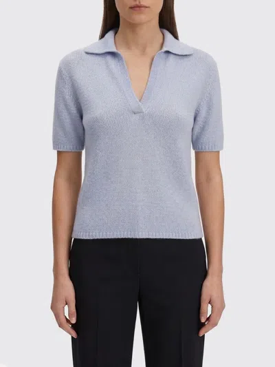 Gabriela Hearst Blue Cashmere Polo Women's Shirt