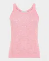 Gabriela Hearst Pontus Lace Knit Tank Top In Pink