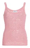 Gabriela Hearst Pontus Lace Knit Tank Top In Pink