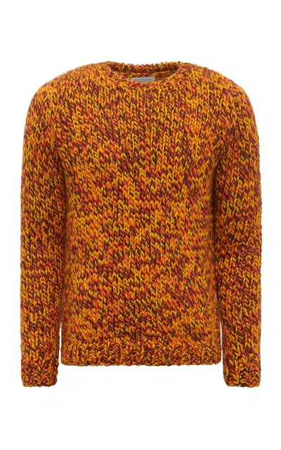Gabriela Hearst Poros Knit Sweater In Cadmium Yellow, Spice & Bordeaux Cashmere In Cadmium Yellow/spice/bordeaux
