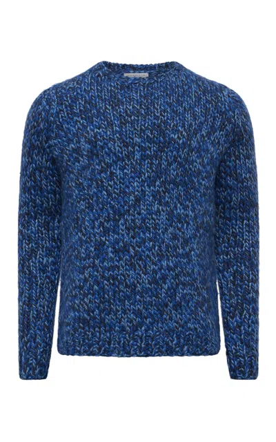 Gabriela Hearst Poros Knit Sweater In Sky, Cobalt & Dark Navy Cashmere In Sky/cobalt/dark Navy