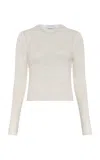 Gabriela Hearst Praedics Knit Silk Top In White