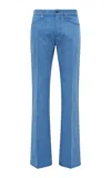 Gabriela Hearst Preston Five Pocket Pant In Light Blue Recycled Cotton Linen Denim In Light Blue Denim